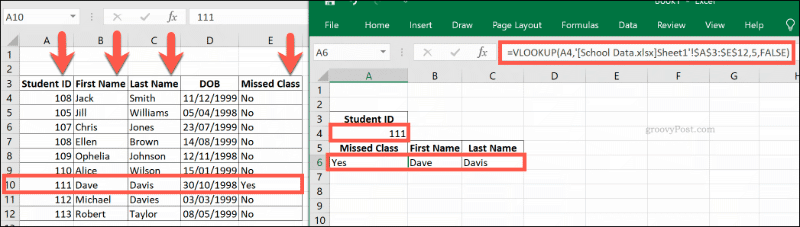 Формула VLOOKUP, отнасяща се до множество работни книги в Excel