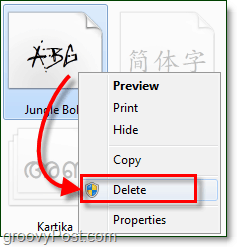 изтрийте шрифт от Windows 7 как да го премахнете и деинсталирате
