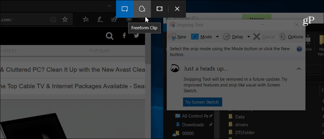 Грабвайте и коментирайте екранни снимки с новия инструмент за Snip & Sketch на Windows 10