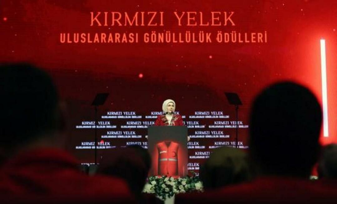 Емине Ердоган сподели за „Церемонията по връчването на международната награда за доброволчество Red Vest“ на Kızılay
