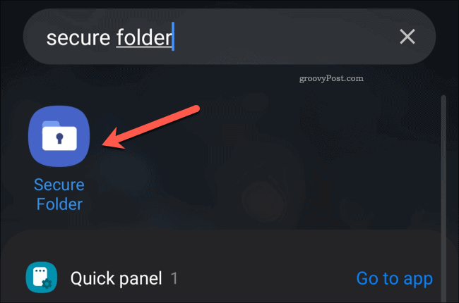 Икона на чекмеджето на приложението Secure Folder