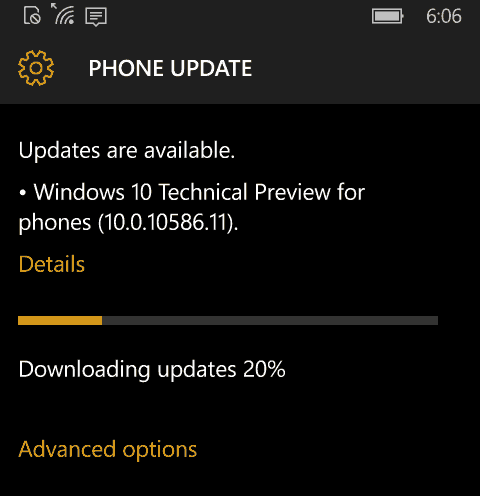 Windows 10 Mobile Preview Build 10586 наличен сега