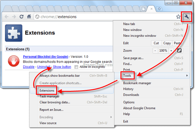 Как да блокирам уебсайтове с ниско качество от резултатите от търсенето с Google в Chrome