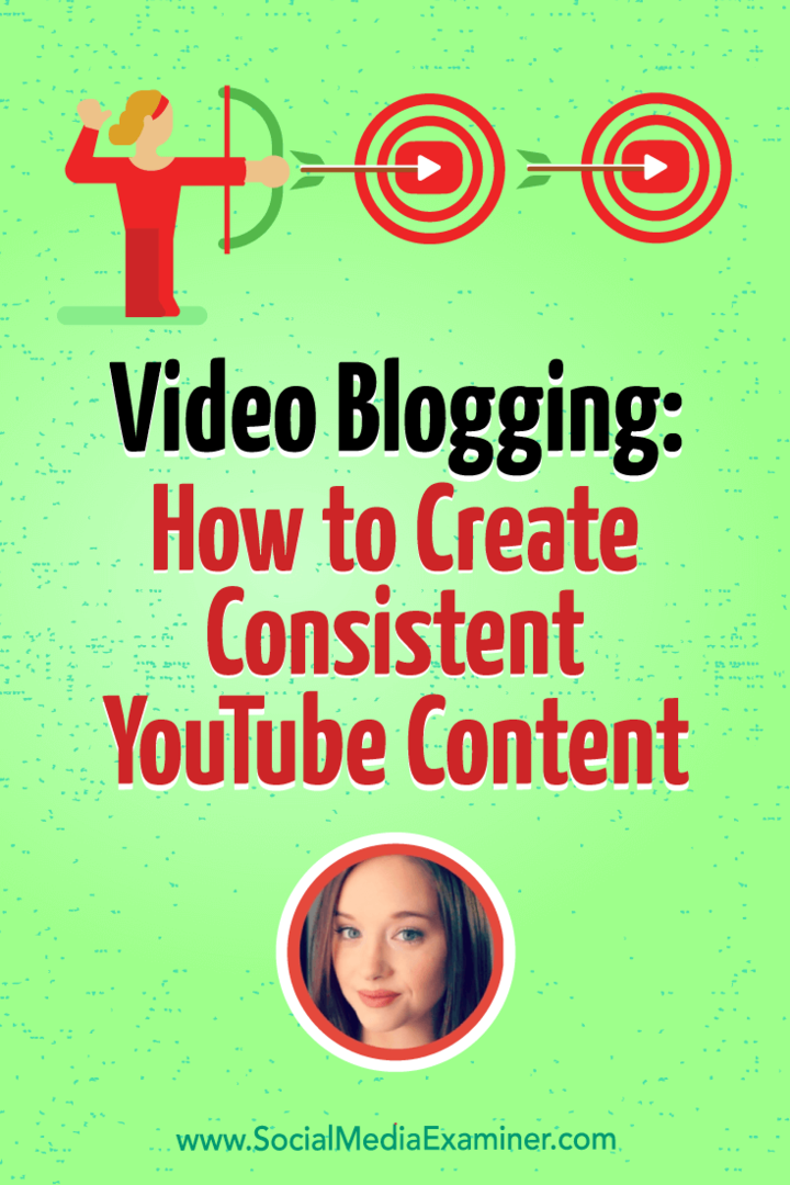 Видео блогове: Как да създадете последователно съдържание в YouTube, включващо прозрения от Ейми Шмитауер в подкаста за маркетинг на социални медии.