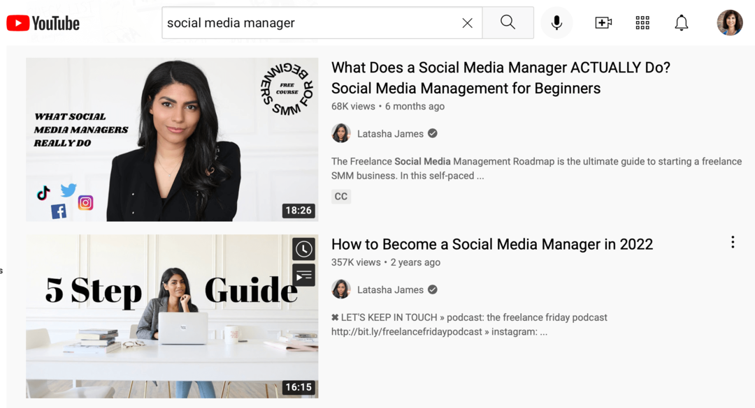 изображение на резултатите от търсенето в YouTube за " мениджър на социални медии"