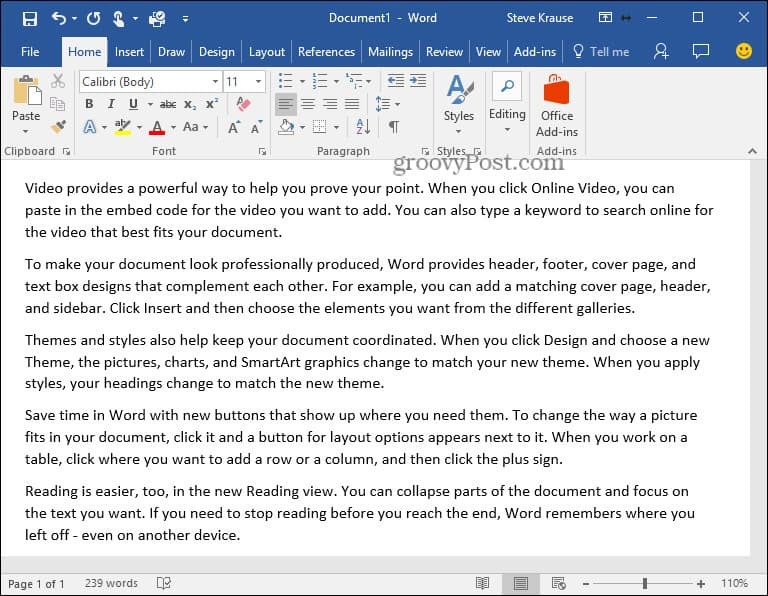 Как да вмъкнете текст Lorem Ipsum в Microsoft Word 2010 и 2007