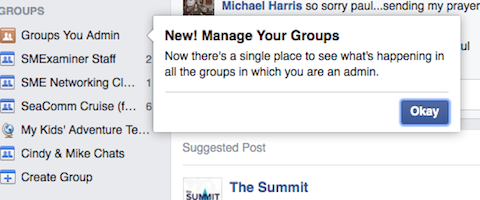 Facebook групи, които администрирате