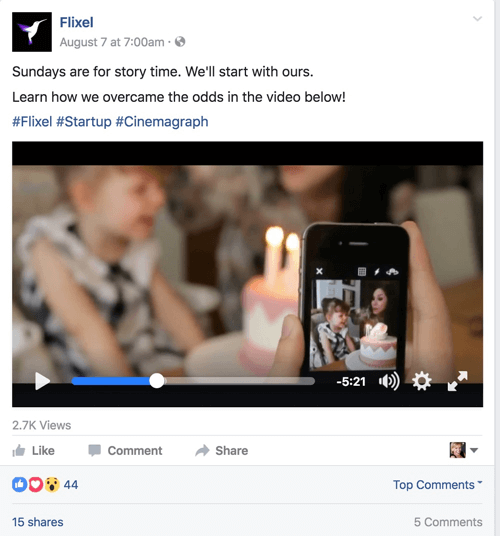 flixel facebook видео реклама