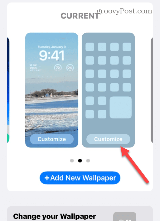 Промяна на тапети на началния и заключен екран на iPhone