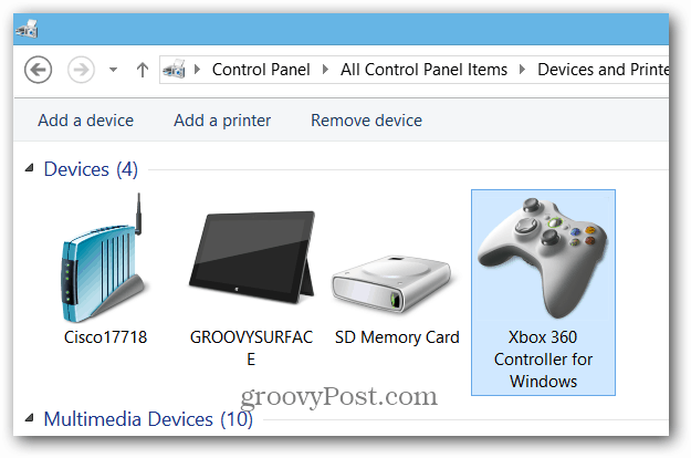 Устройства и принтери за контролер Xbox