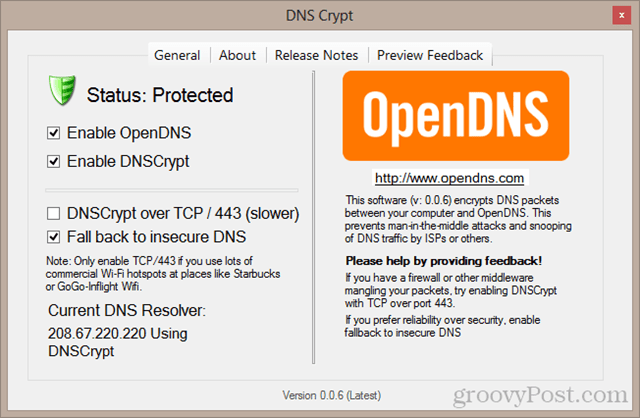DNS Crypt контролен панел