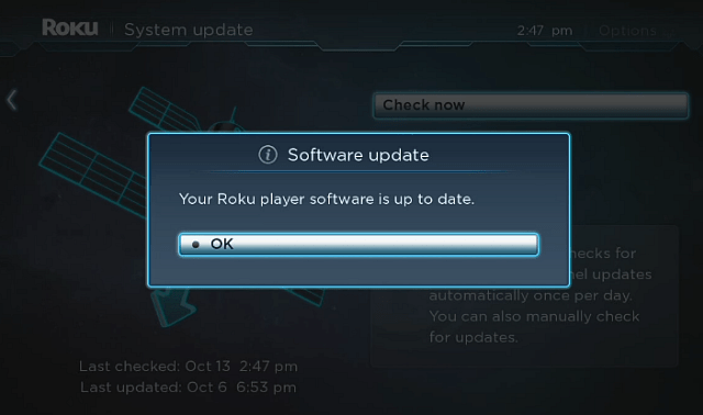 Актуализирайте софтуера Roku