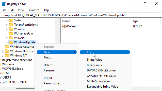 Нов ключ за WindowsUpdate