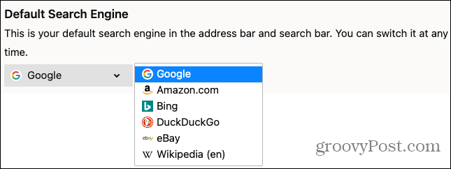 Търсачка по подразбиране на Firefox