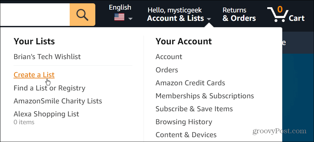 Как да споделите списък с желания на Amazon