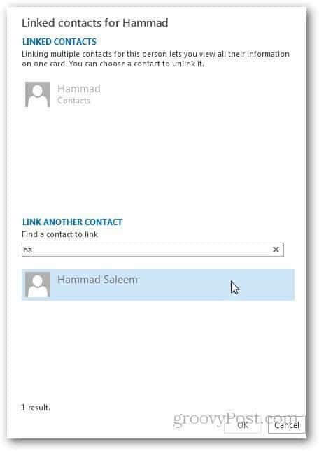 Как да обединим няколко контакта в Outlook 2013