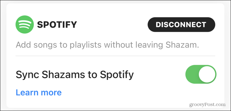 Синхронизирайте Spotify със Shazam