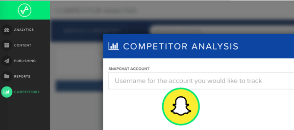 Добавете потребителското име на Snapchat на състезателя, когото искате да проследявате в Snaplytics.
