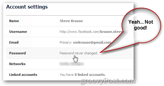 facebook показва последна промяна на паролата