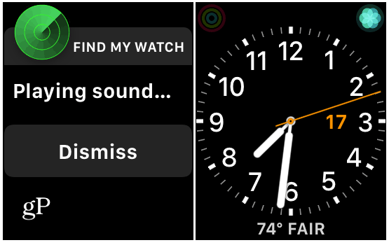 Намерете звукова сигнализация на Apple Watch