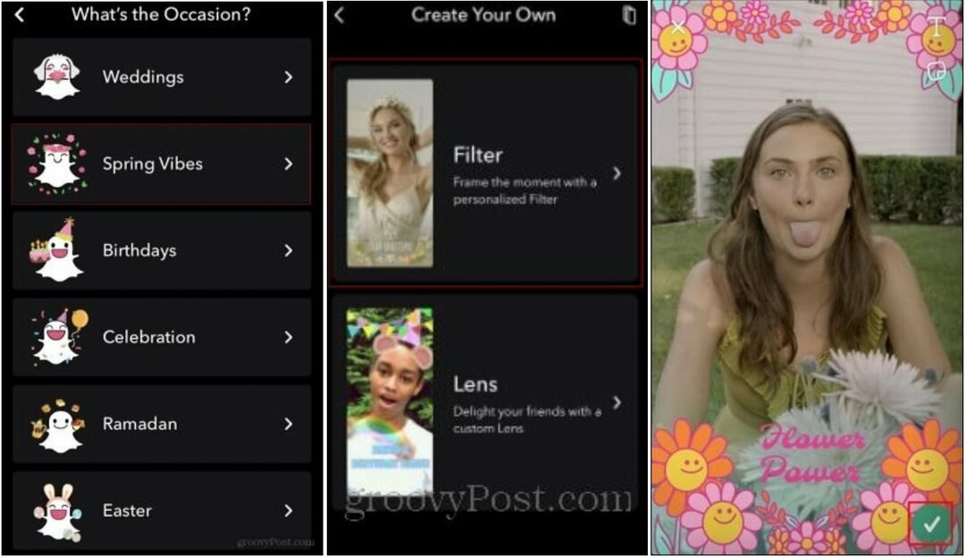 Как да използвате и създавате персонализирани филтри Snapchat
