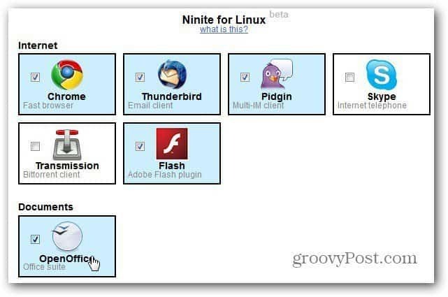 Ninite за Linux сайт