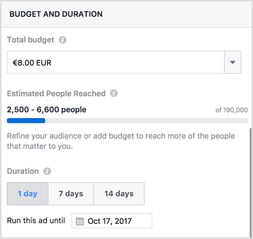 facebook увеличен бюджет за публикации