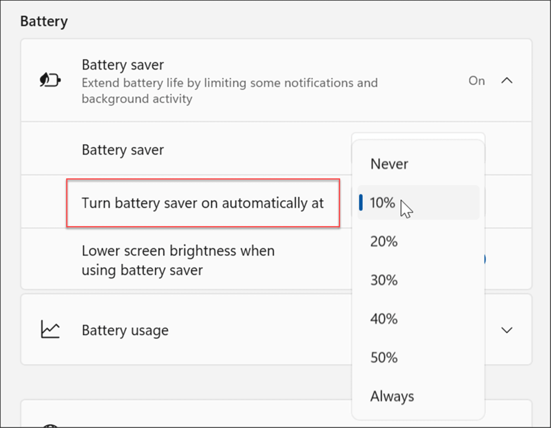 подобряване на живота на батерията в Windows 11