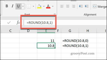 Функцията ROUND в Excel
