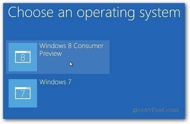 изберете Windows 8