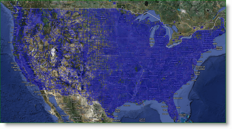 Google Maps Street View покритие на САЩ