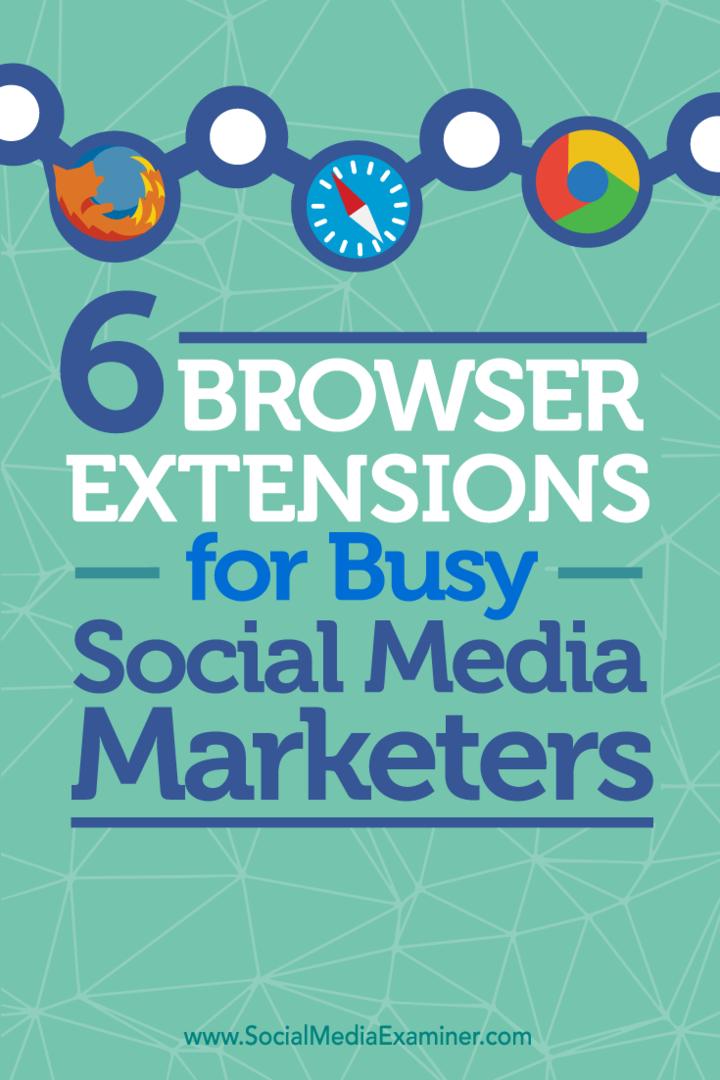 6 Разширения на браузъра за заети маркетинг специалисти в социалните мрежи: Проверка на социалните медии