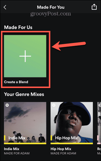 spotify създайте смес