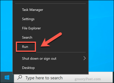 Стартирайте Изпълнение в Windows 10