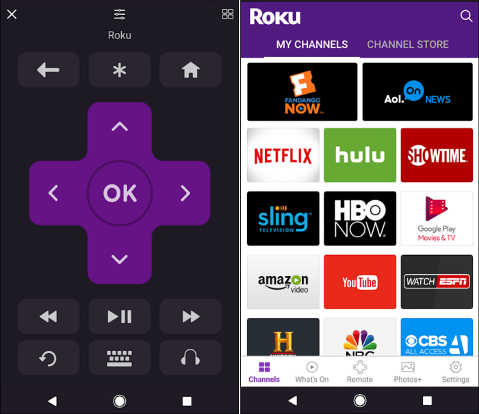 Приложение Roku Remote за Android
