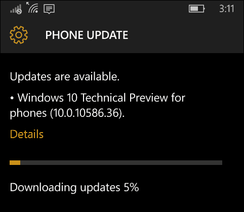 Windows 10 Mobile Insider Build 10586.36 е наличен сега