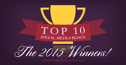 водещи блогове в социалните медии на победителите през 2015 г.