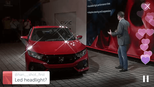 Honda използва Periscope, за да разкрие своя прототип за Civic SI 2017.