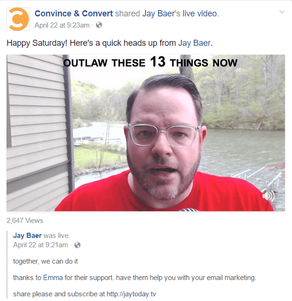 Джей пуска видеоклипа за всеки епизод на Jay Today на четири различни платформи за социални медии, както и публикация в блог в LinkedIn, Medium и уебсайта си.