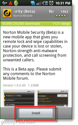 Инсталирайте Нортън сигурност на Android