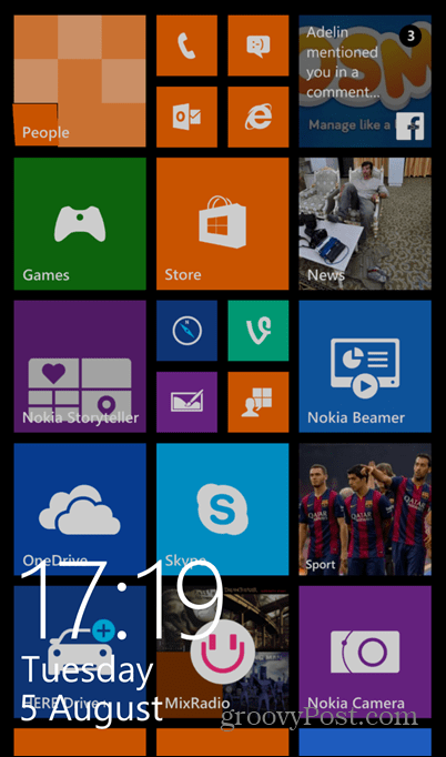 Заключване на екрана на Windows Phone 8.1