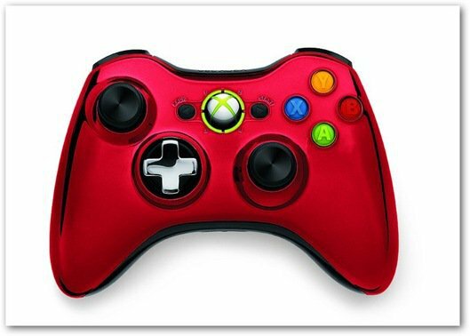 Xbox 360 хром контролер червен