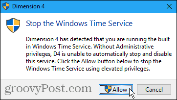 Спрете услугата за време на Windows