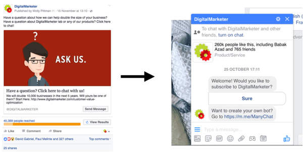 Тази рекламна кампания на Facebook Messenger доведе до 300+ разговора за продажби само за $ 800.