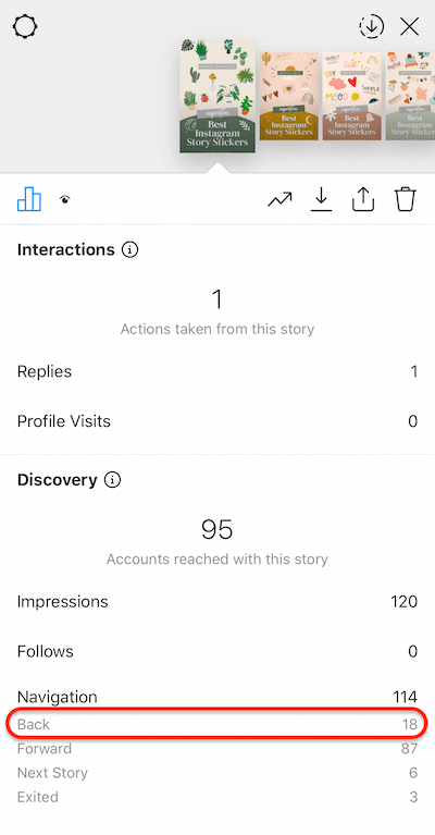 данни за истории на Instagram, показващи кранове назад, взети за вашата история