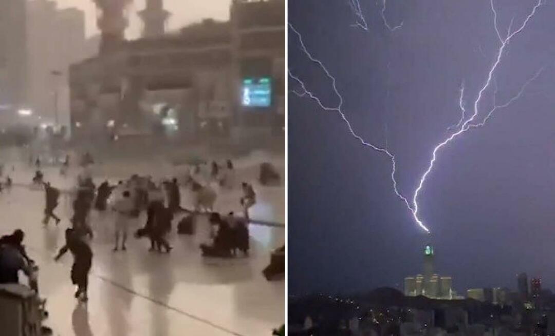 След проливен дъжд и буря в Мека се видя 