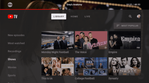 От тази седмица зрителите на YouTube ще могат да предават телевизия на живо чрез новите приложения на YouTube TV за устройства с Android TV и за семейството устройства Xbox One.