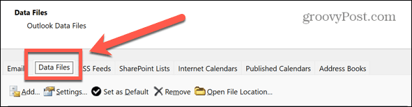 файлове с данни на Outlook