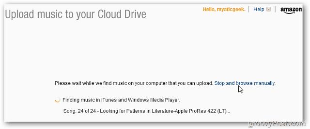 MP3 Player на Amazon Cloud Player
