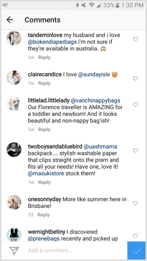 instagram маркер бизнес в коментари